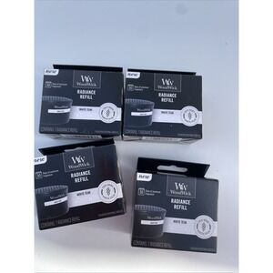 Lot Of 4 Woodwick Radiance Diffuser Refills White Teak